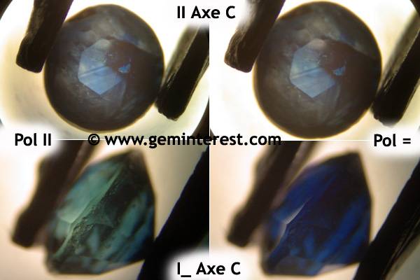 The two colours seen in a sapphire