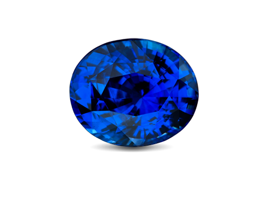 The vibrant blue hues seen in a perfect Sapphire