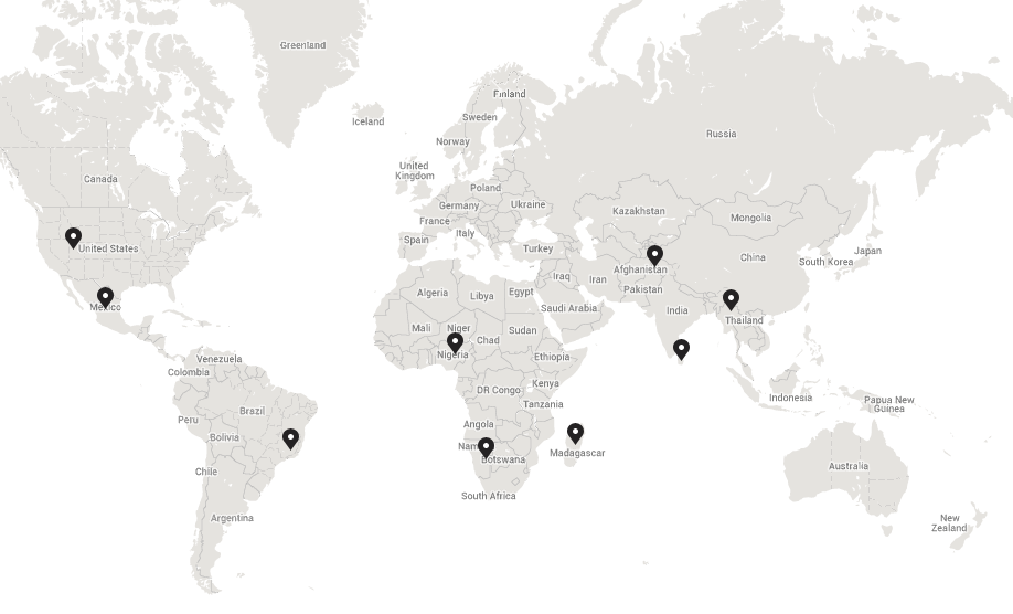 Topaz Locations across the world