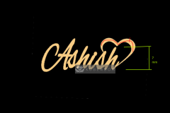 Ashish Name Pendant