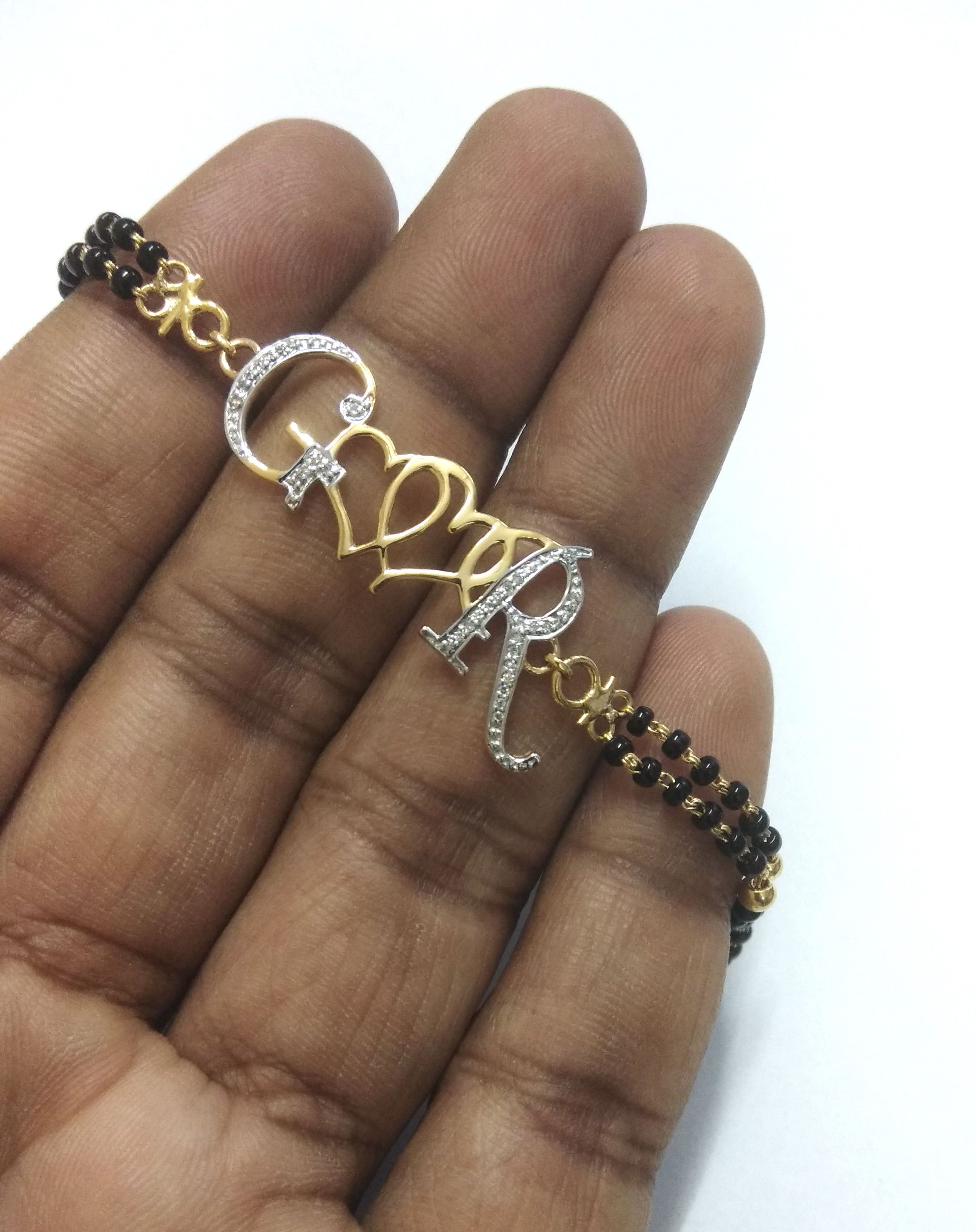 Discover Radiant Bar CZ Silver Mangalsutra Bracelet | Paksha - Paksha India