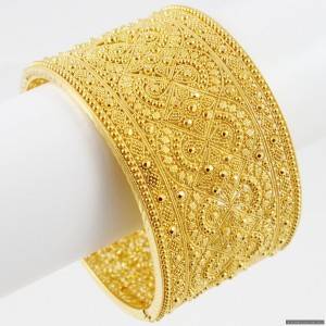22K Carat Gold Filled Lady’s Bangle/Bracelet Set Of 2 Weight 10grams Size 2.6