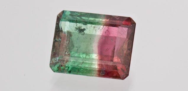 Bicolour tourmaline, which can also be called watermelon tourmaline because of its close resemblance