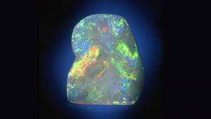 Different play of colour seen in an opal