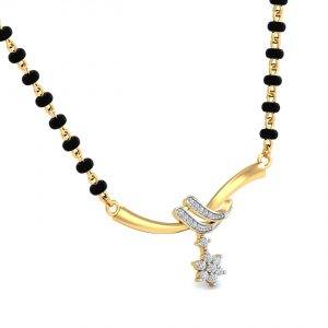 Dainty Mangalsutra & Single Strand Black Beads Chain