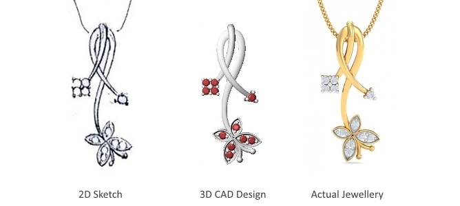 2D Sketch to 3D CAD Jewellery Design