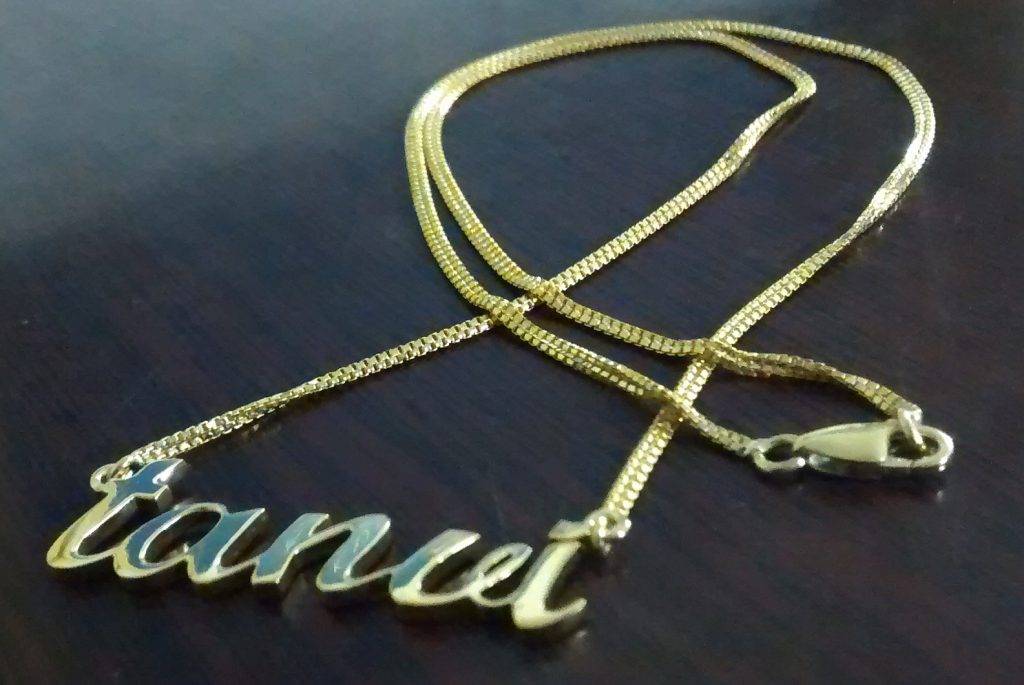 real gold pure Personalized Name Necklace 14k Gold Custom Made With Any Name