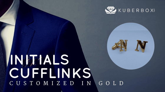 Initials Cufflinks Gold