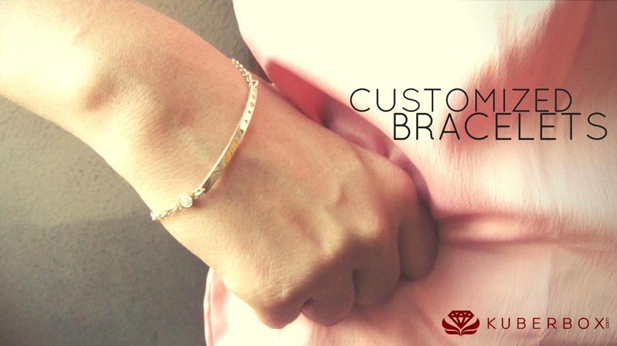 Custom made shop name bracelets