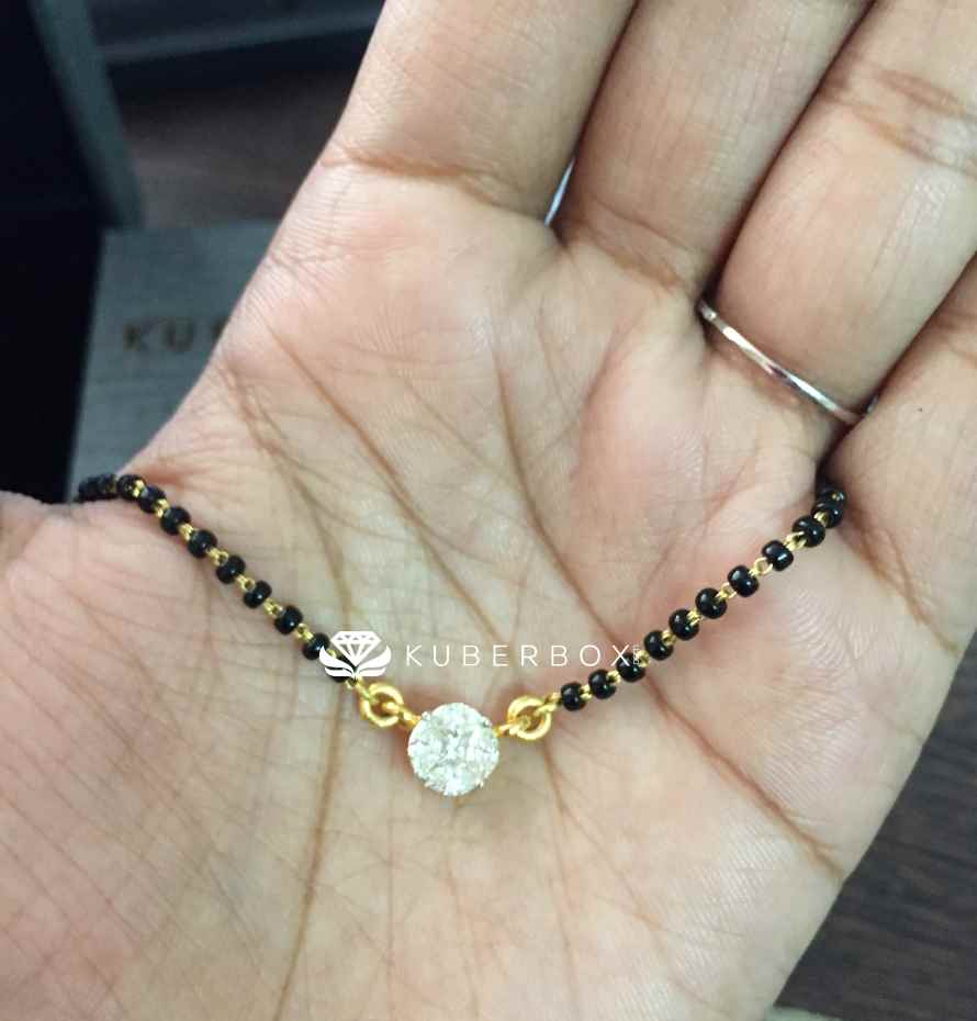 Illusion Setting Solitaire Diamond Mangalsutra Of Deepika Padukone