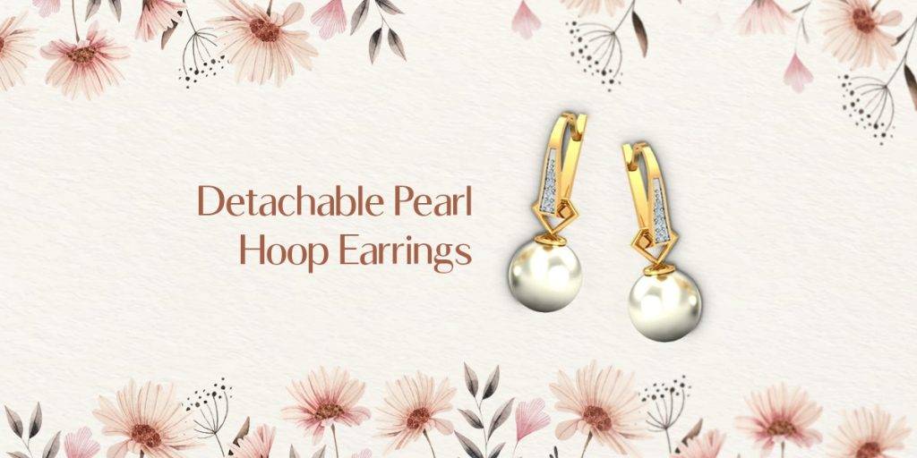 detachable pearl hoop earrings