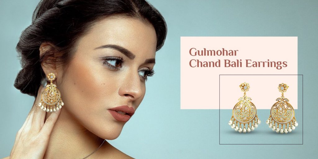 gulmohar chand bali earrings