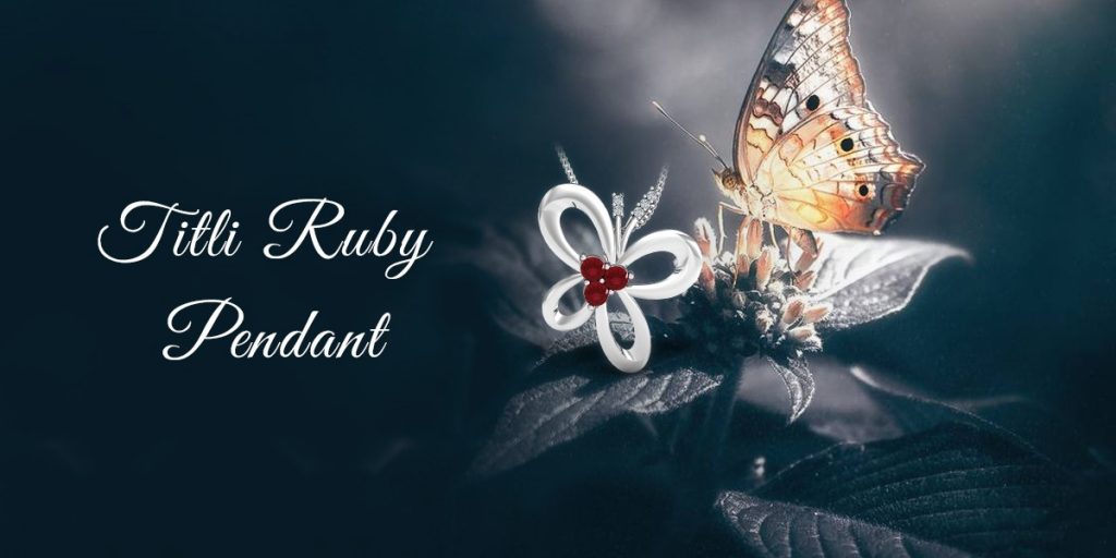 Butterfly Jewellery Collection for Summer 14 titli ruby pendant