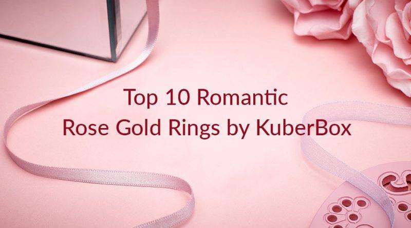 romantic rose gold rings by KuberBox