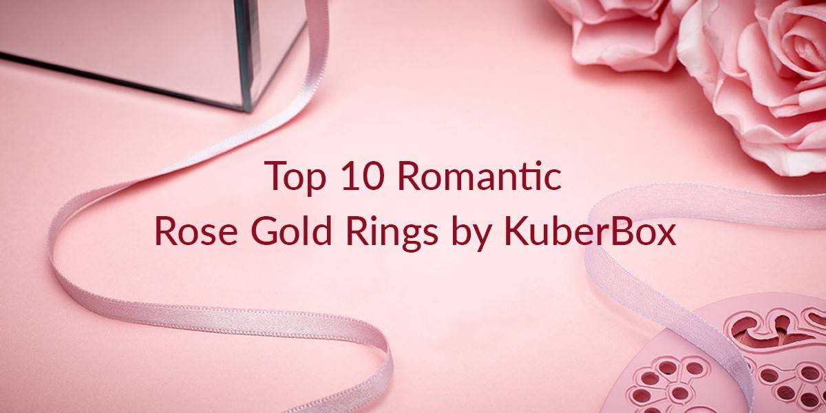 romantic rose gold rings by KuberBox