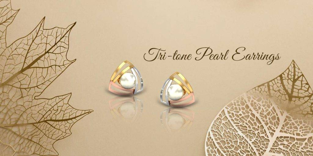 Tri-tone Pearl Earrings