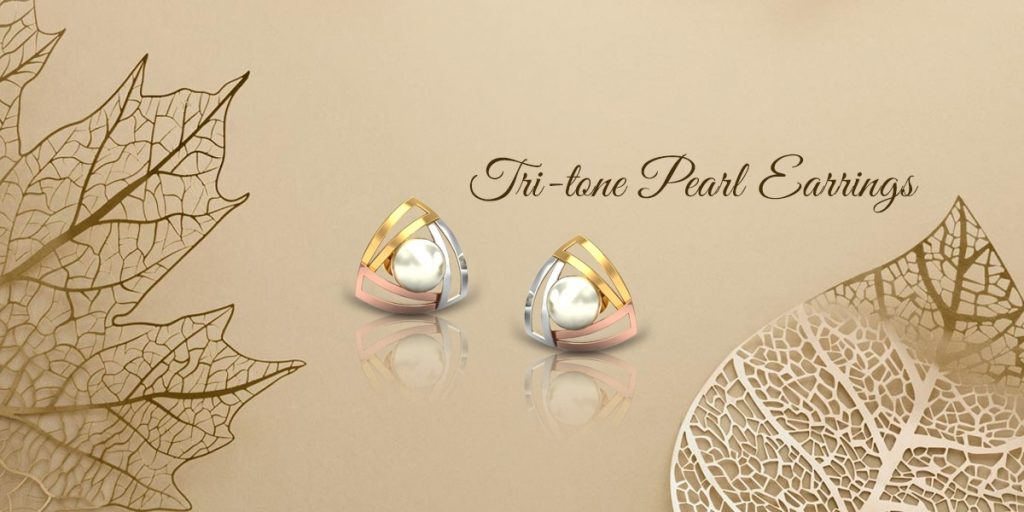 Tri-tone Pearl Earrings