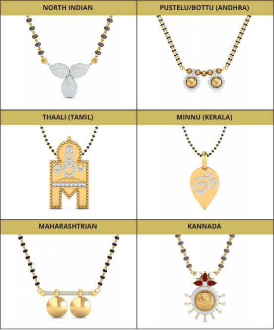 north, andhra, tamik, kerala,mahaashtrian, kannada indian mangalsutra designs