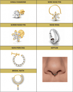all types of nose pins KuberBox Jewellery Blog