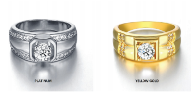 platinum & yellow gold ring