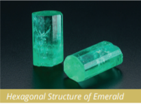 hexagonal structure if emerald