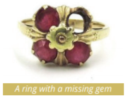 ring with a missing gem