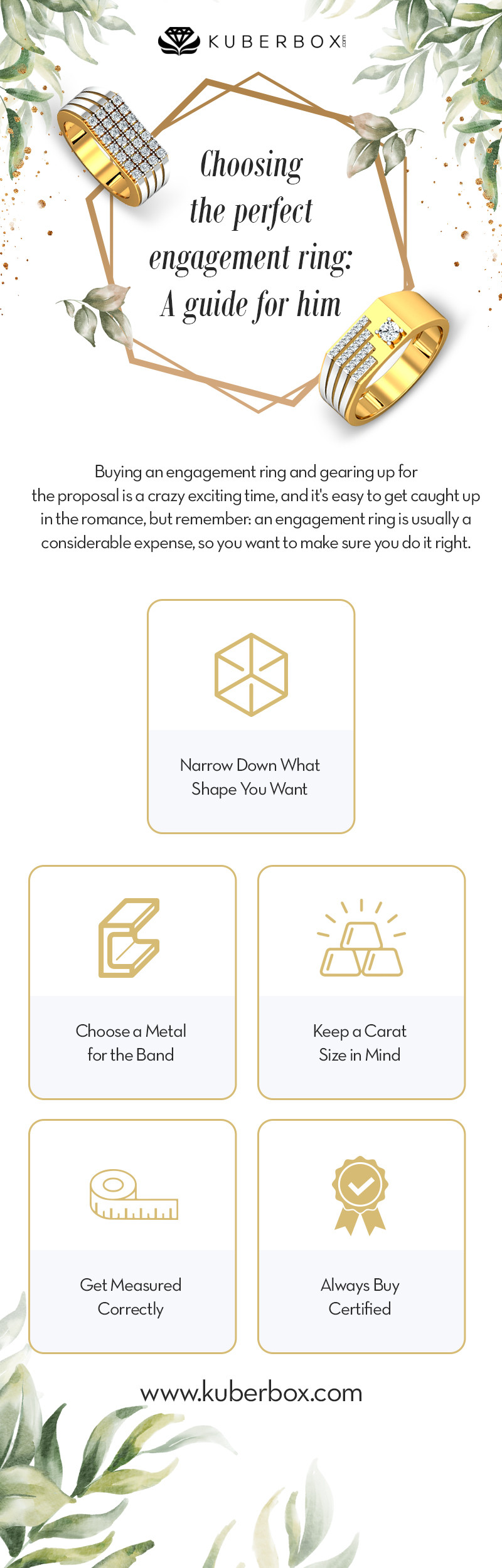 Choosing the Perfect Engagement Ring – A Guide for Him - Infographic 2021 1 choosing engagement ring: guide for him infographic 2021