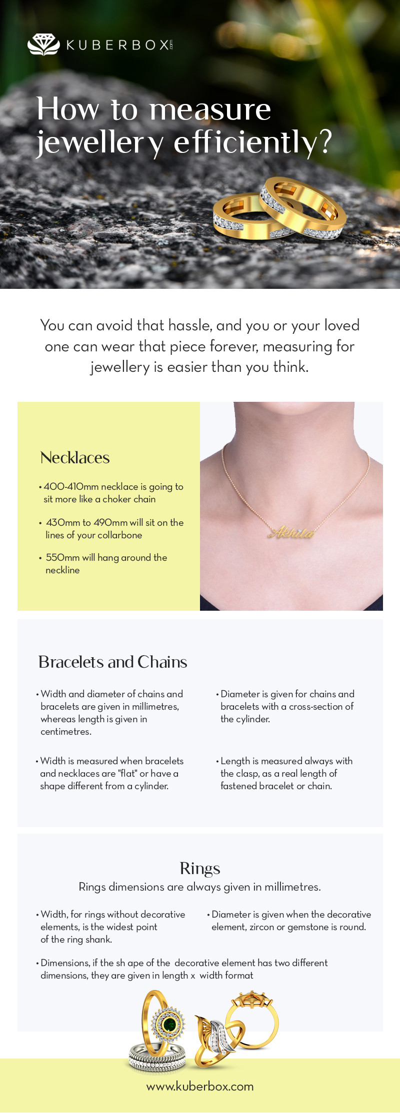 How to Measure Jewellery Efficiently - Infographic 2021 1 learn how to measure jewellery accuretly