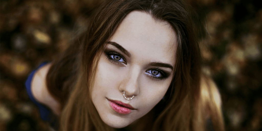 septum piercing with nose ring septum piercing with nose ring