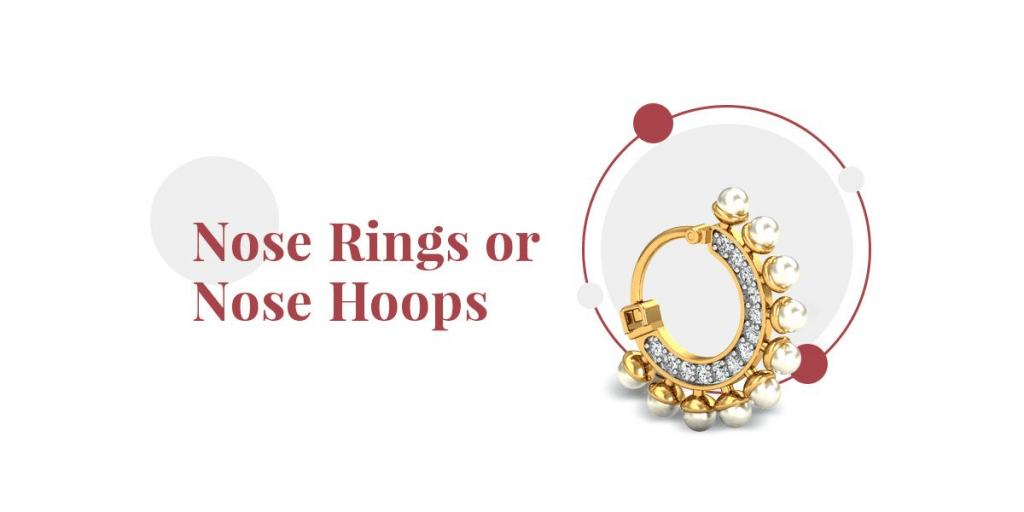 nose ring ring or nose hoops a gold and pearl nose ring hoop - KuberBox