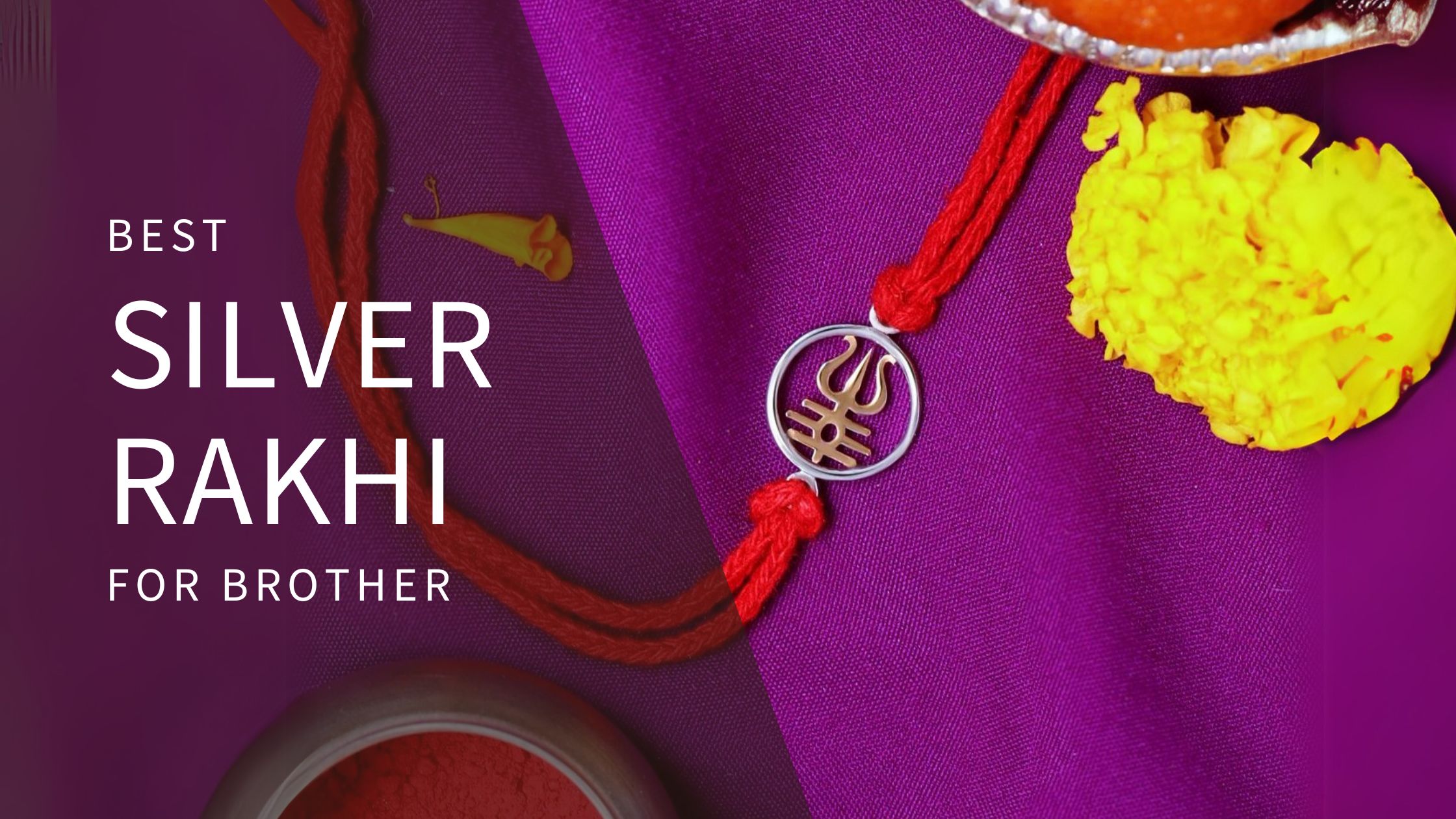best silver rakhi for brother KuberBox cover