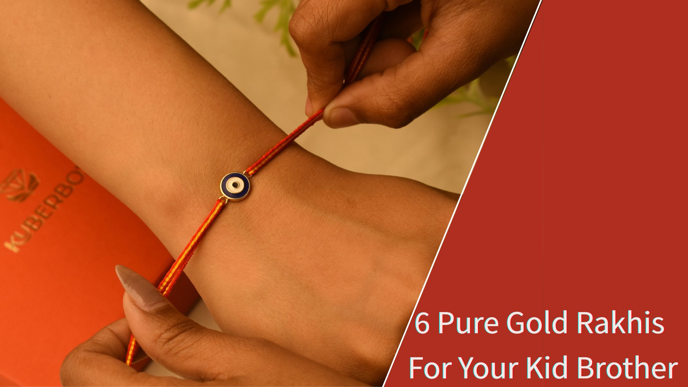 pure gold rakhi KuberBox cover