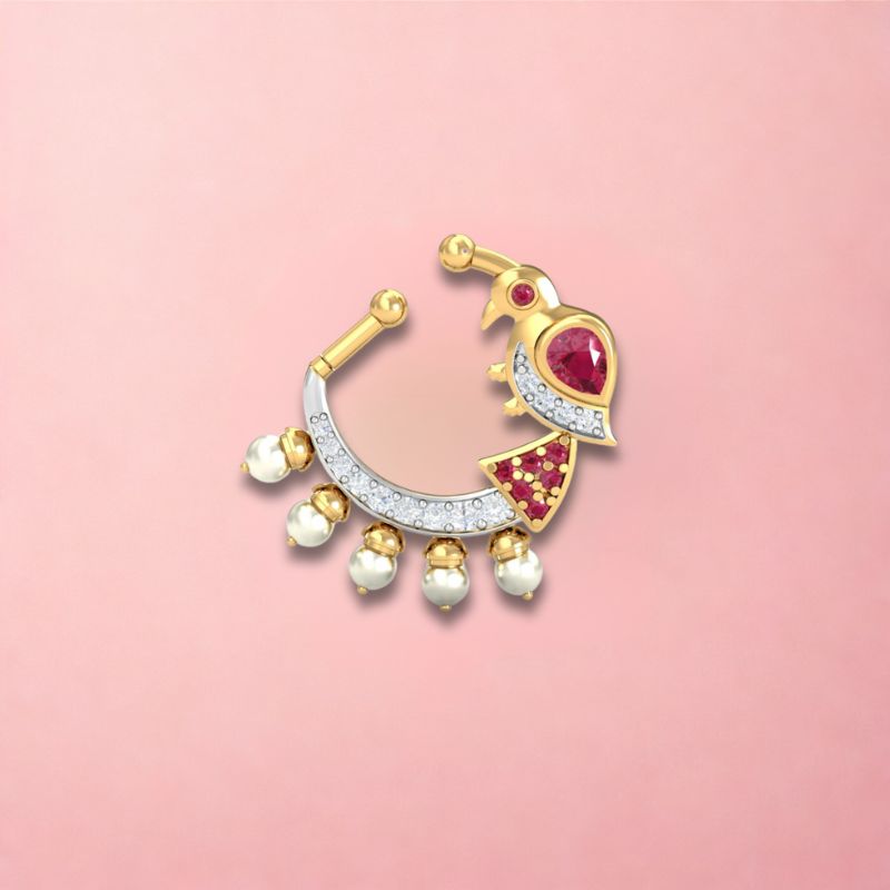 non pierced bridal nose ring