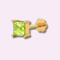 Square Gemstone Nose Pin