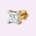 Square Solitaire Nose Pin