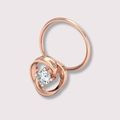 Rose Gold Solitaire Nose Pin