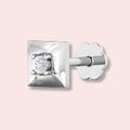 White Gold Solitaire Nose Pin