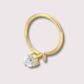 Solitaire Wire Nose Pin