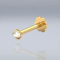 White Screw Nose Pin