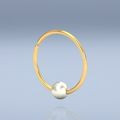 Single White Stone Nose Pin