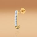 Diamond J Nose Stud