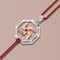 Ruby Silver Rakhi