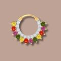 Multi Color Septum Rings