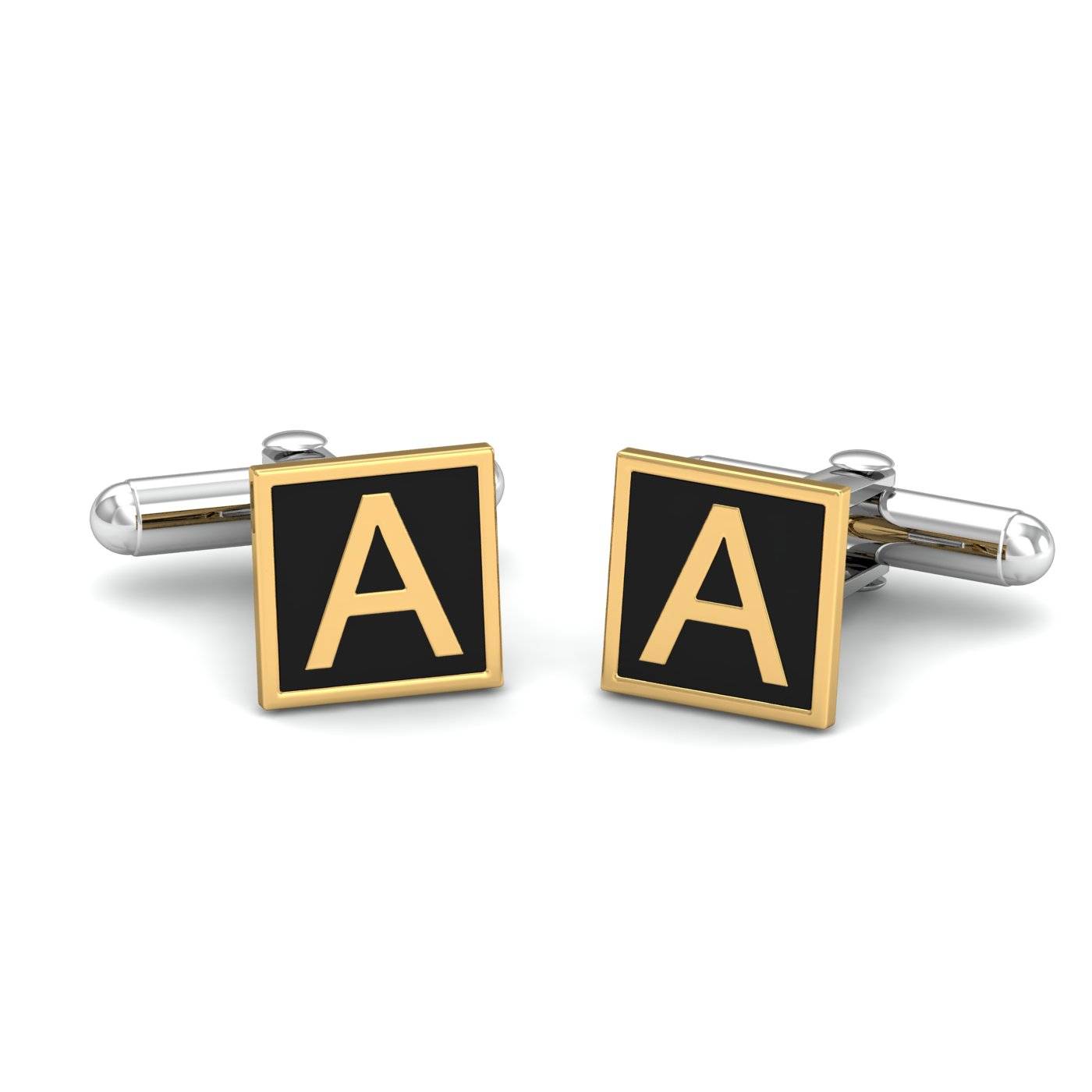 Letter A Square Cufflinks