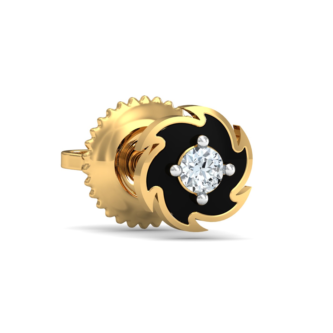男士金色耳钉盘
