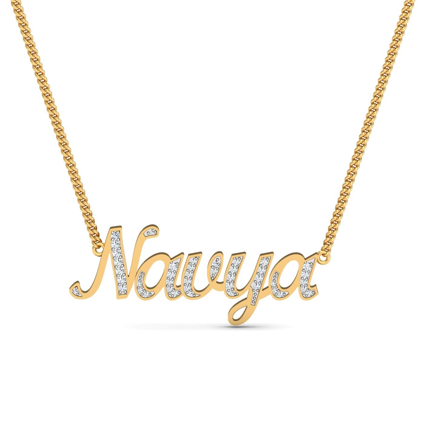 Navya Diamond Name Pendant