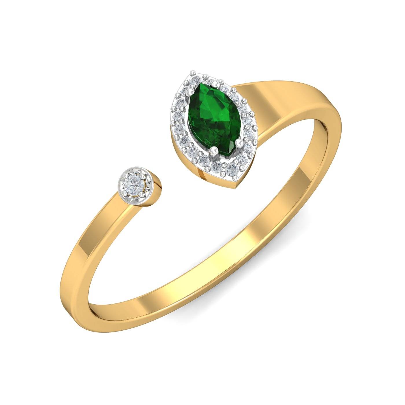 Ai Emerald Open Ring