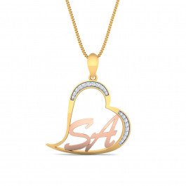 Buy SA Initial Heart Pendant Online in India at Best Price KuberBox