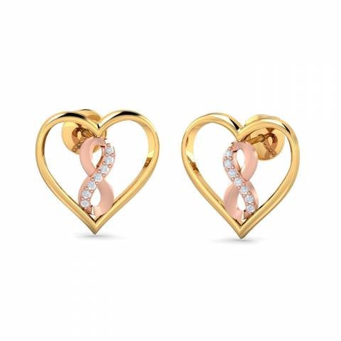 Buy Infinity Diamond Stud Earrings Online | CaratLane