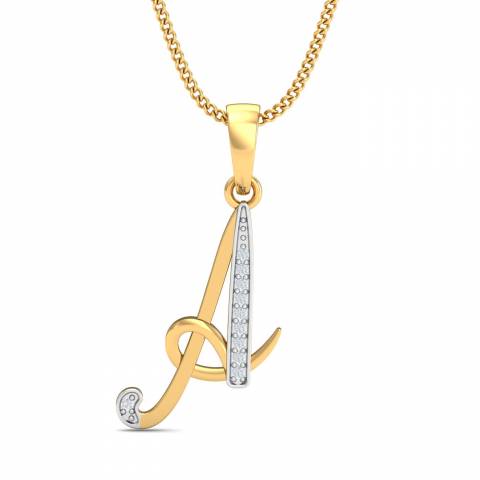 14K Gold Plated Initial Letter Pendant Square Necklace for Men Women w –  kissyanjewelry